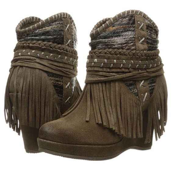 Naughty Monkey Boho Ankle Bootie Taupe - Picture 1 of 5